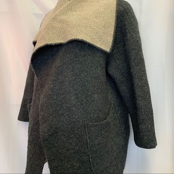 ZARA gray tan knit sweater cardigan size small - Picture 3 of 6